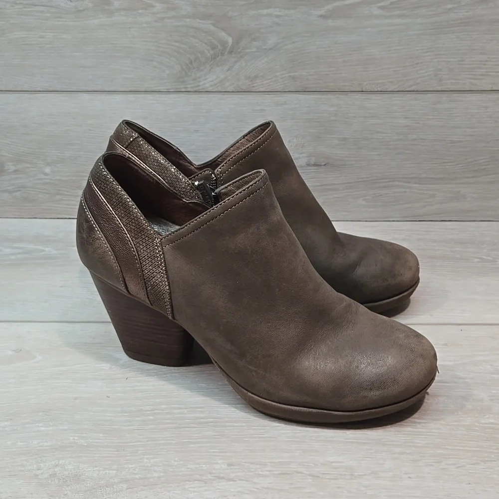 Dansko Women Marcia Ankle Leather Mule Clog shoes boots sz 39/8.5-9